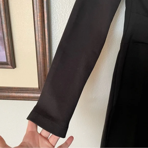 NWT Chloe Kristyn Bianca Ponte Knit Dress Long Sleeve Black Size Small - Picture 6 of 11